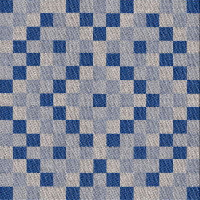 Tapis bleu/gris à motifs