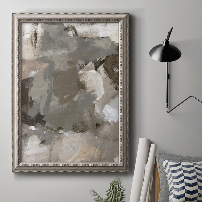 «Coffee I», toile encadrée de qualité supérieure, prête à être accrochée, H 20 po x l 16 po x P 2,5 po, Cadre argent antique