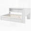 Lit de jour en bois avec tablettes de rangement, USB, DEL et 2 tiroirs-1480838662