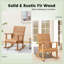 Chaise berçante d'extérieur en bois massif Crayford