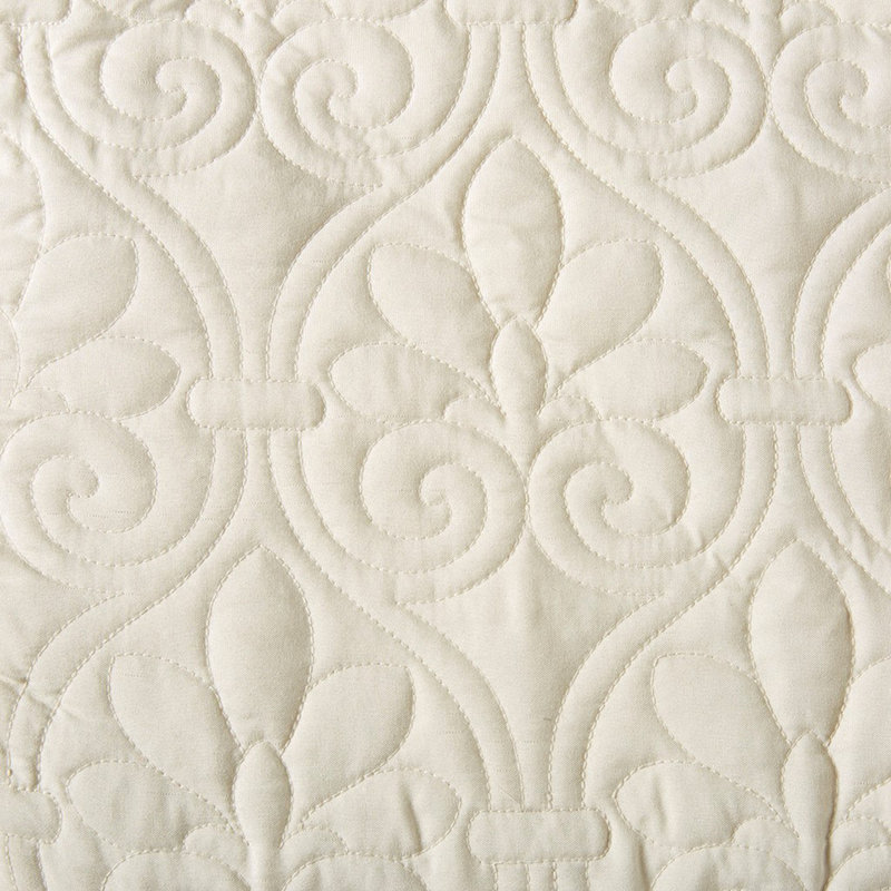 Sandy Bedding, Courtepointe grande + 2 taies décoratives, Crème