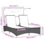 Double chaise longue avec auvent et rotin en polyester-246174886-246174904
