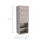 Light Grey 2-Shelf Bathroom Cabinet-489578200
