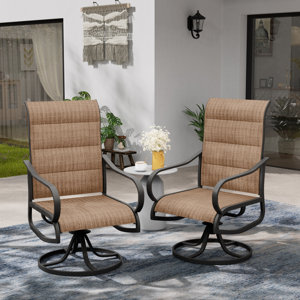 Angeli Outdoor Padded Swivel Dining Armchair