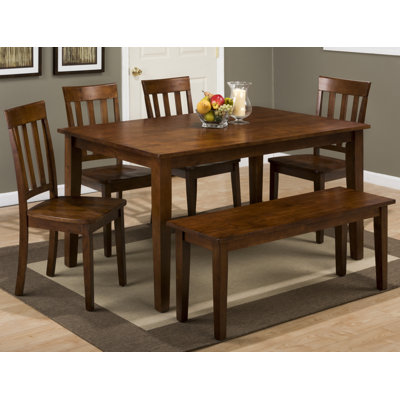Iyad Solid Wood Top Four Leg Dining Set