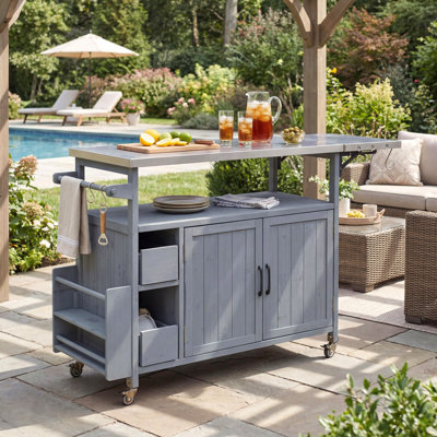 Chariot de cuisine pour l'extérieur 54,33 "Farmhouse