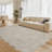 Washable Rug Scalloped Rug Non Slip, Farmhouse Braided Print Carpet, Soft Non Shedding Floor Covering, Low Pile Thin Foldable Mats, Indoor Neutral Carpet for Living Room Bedroom-1371904525-1370369836