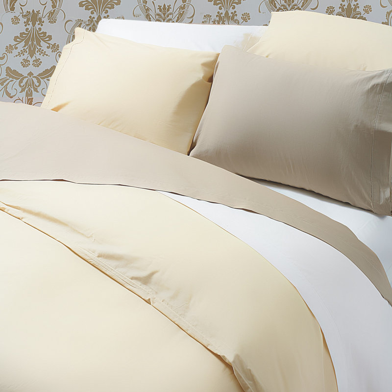 Cotton Blend Fitted Sheet, Small Single, White, 200