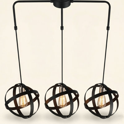 Luminaire suspendu grappe 3 lumières Cassini