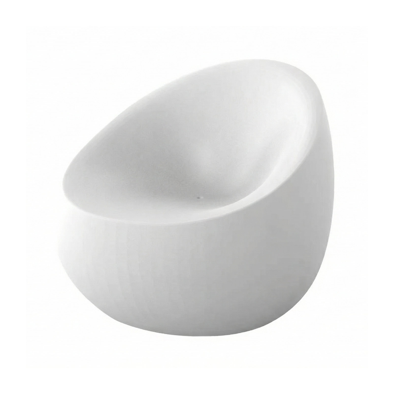 Plastic Outdoor Lounge Chair, White