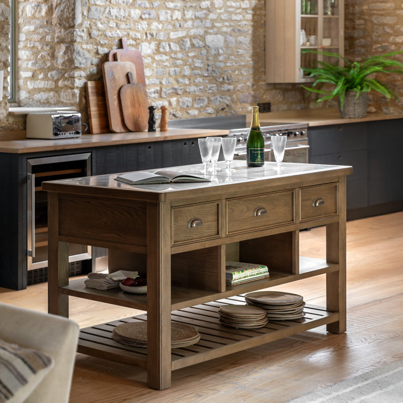 Marble Top Kitchen Island