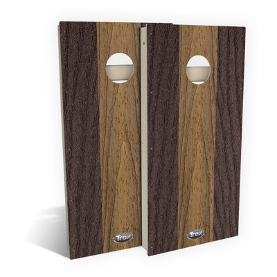 Ensemble de planches cornhole Trex à deux tons Havana Gold | Comprend (2) planches (8) sacs et accessoires optionnels