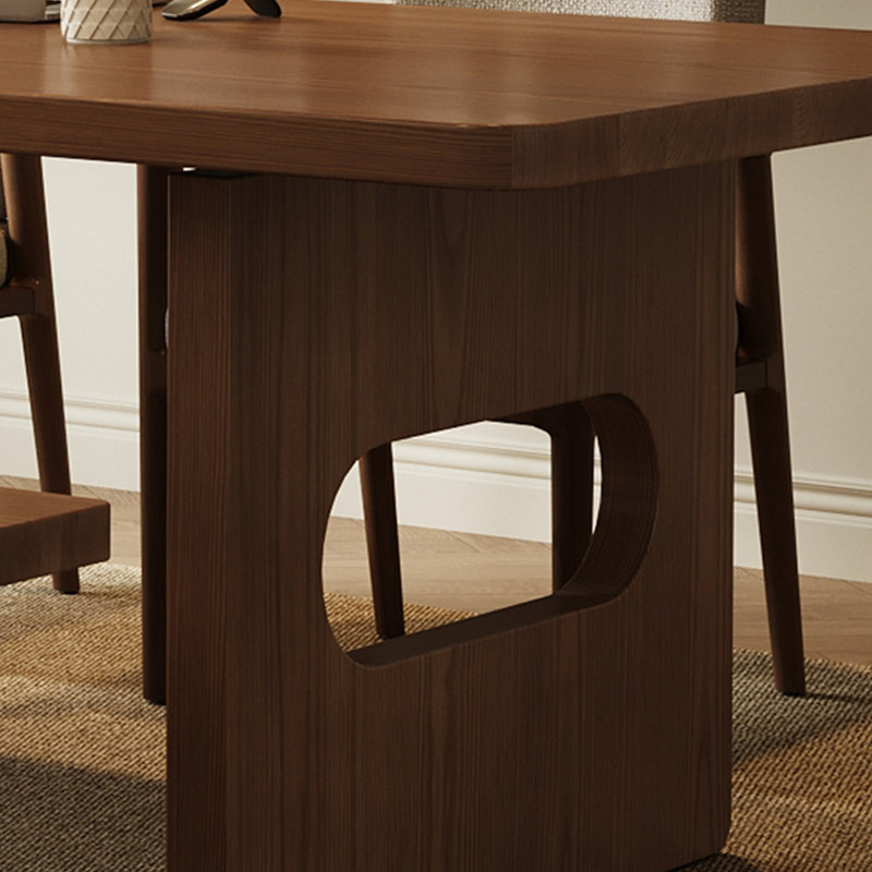 Table de salle à manger unique en bois massif, H 29,53 po x L 55,12 po x l 27,56 po