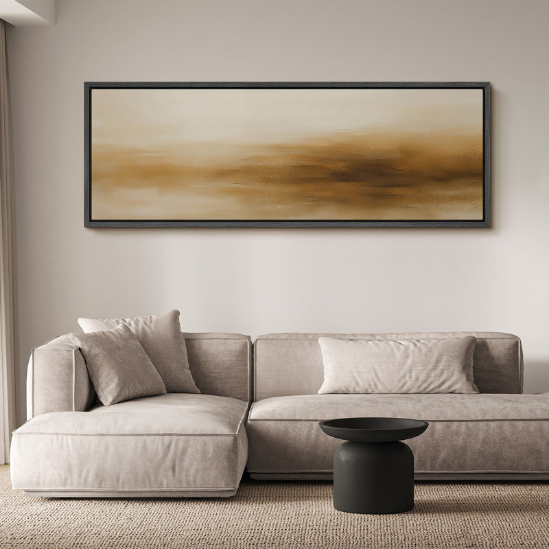 Grande impression sur toile encadrée, impression de paysage abstrait pour la décoration intérieure moderne, H 20 po x l 60 po