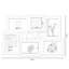 Cadre multi-photos décoratif décoratif mural pour 6 photos Love Text, blanc