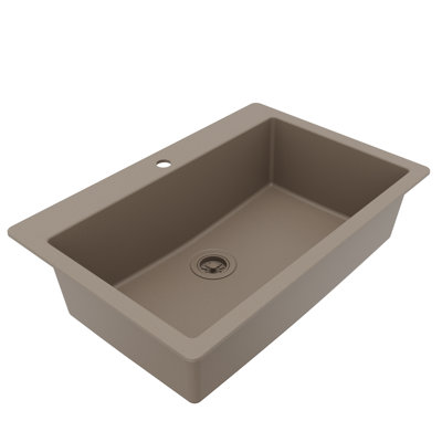 Karran Quartz 33'' X 22'' Large Single Bowl Drop-in Kitchen Sink