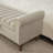 Upholstered Storage Bench With Rolled Armrest-1003306479
