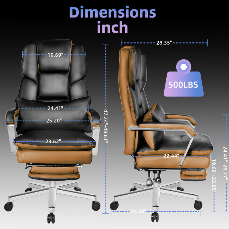 Fauteuil de direction inclinable Cranbrook, Noir / brun