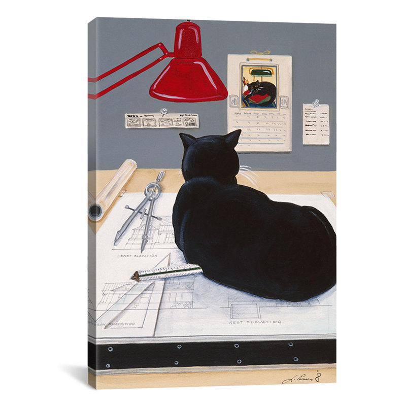 "harold the architectural paperweight" , reproduction d’art sur toile, H 40 po x l 26 po x P 1,5 po, Toile tendue