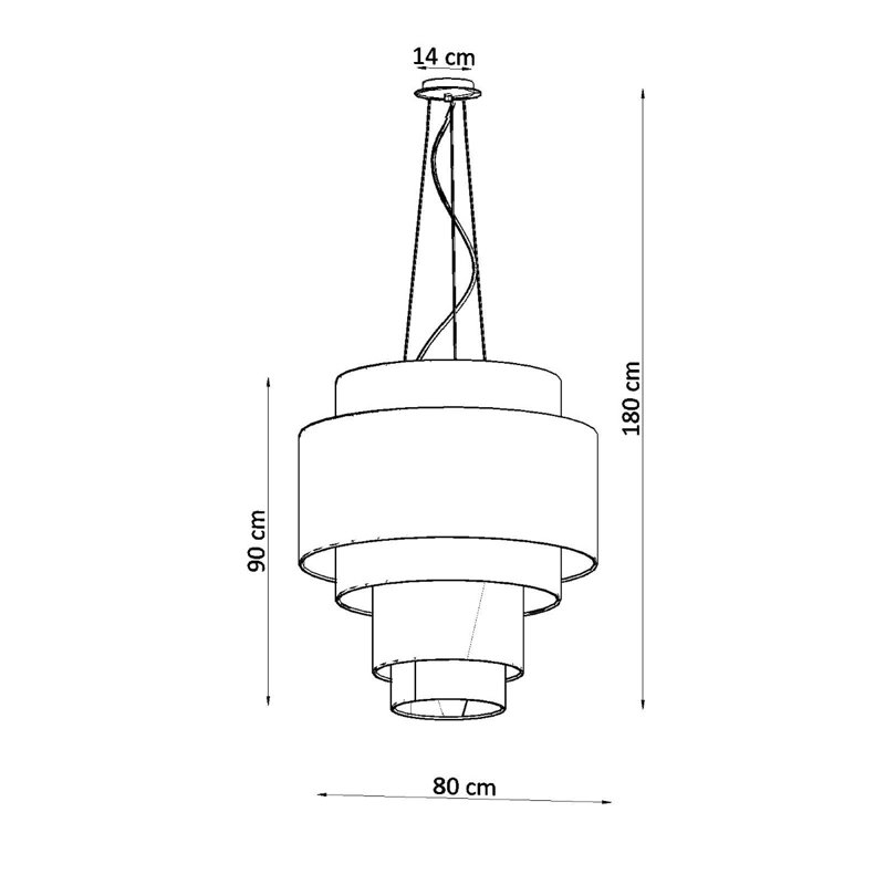 7 - Light White Drum Pendant