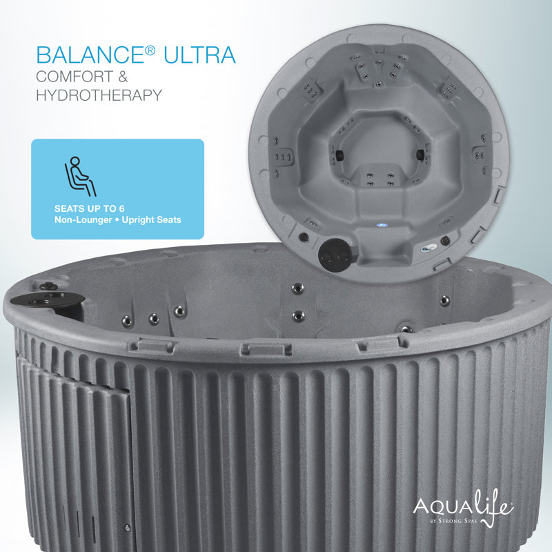 Balance Ultra 6-Person 40 Stainless Jet 240 Volt Hot Tub with True Stainless Heater, Ozone and Multi LED Lighting