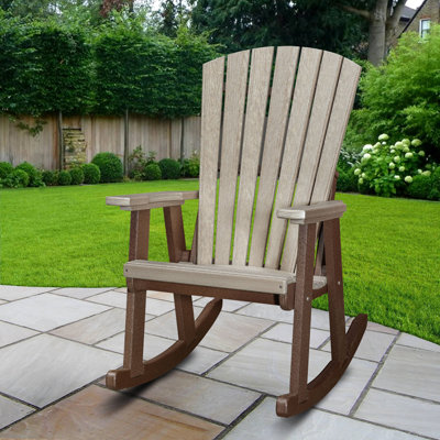 Chaise Adirondack à bascule en plastique Beraud