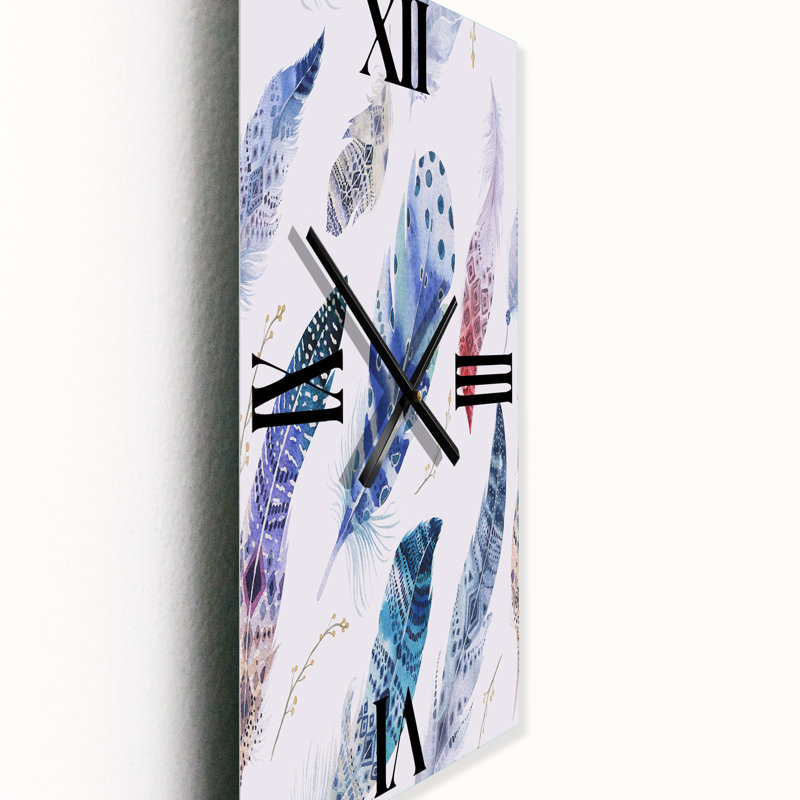 Horloge murale Elegant Feathers, Grand