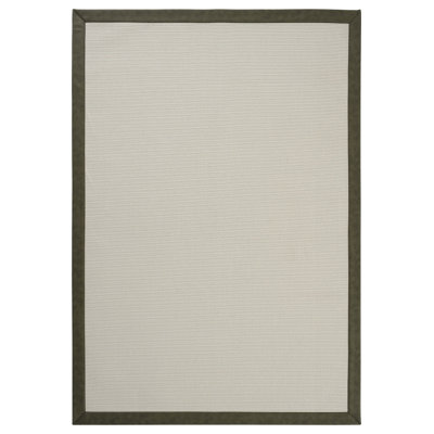 Tapis Beluga en cuir Casa Border Sisal