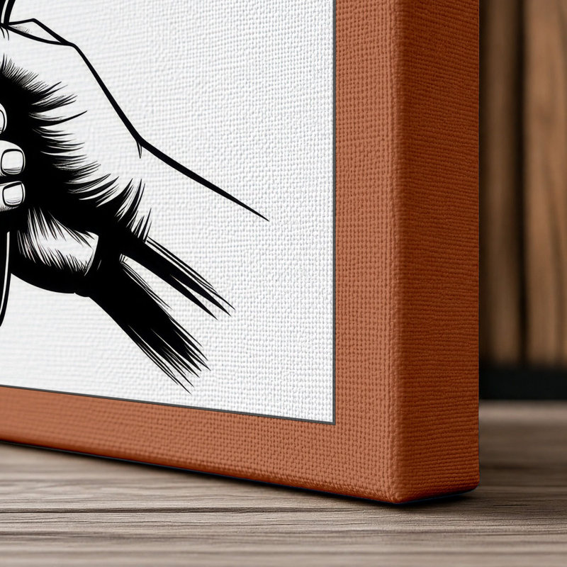 Creative Burst Modern 1 Piece Wrapped Canvas Wall Art, 18x12 - 45.7 x 30.5 cm, Terracotta Border