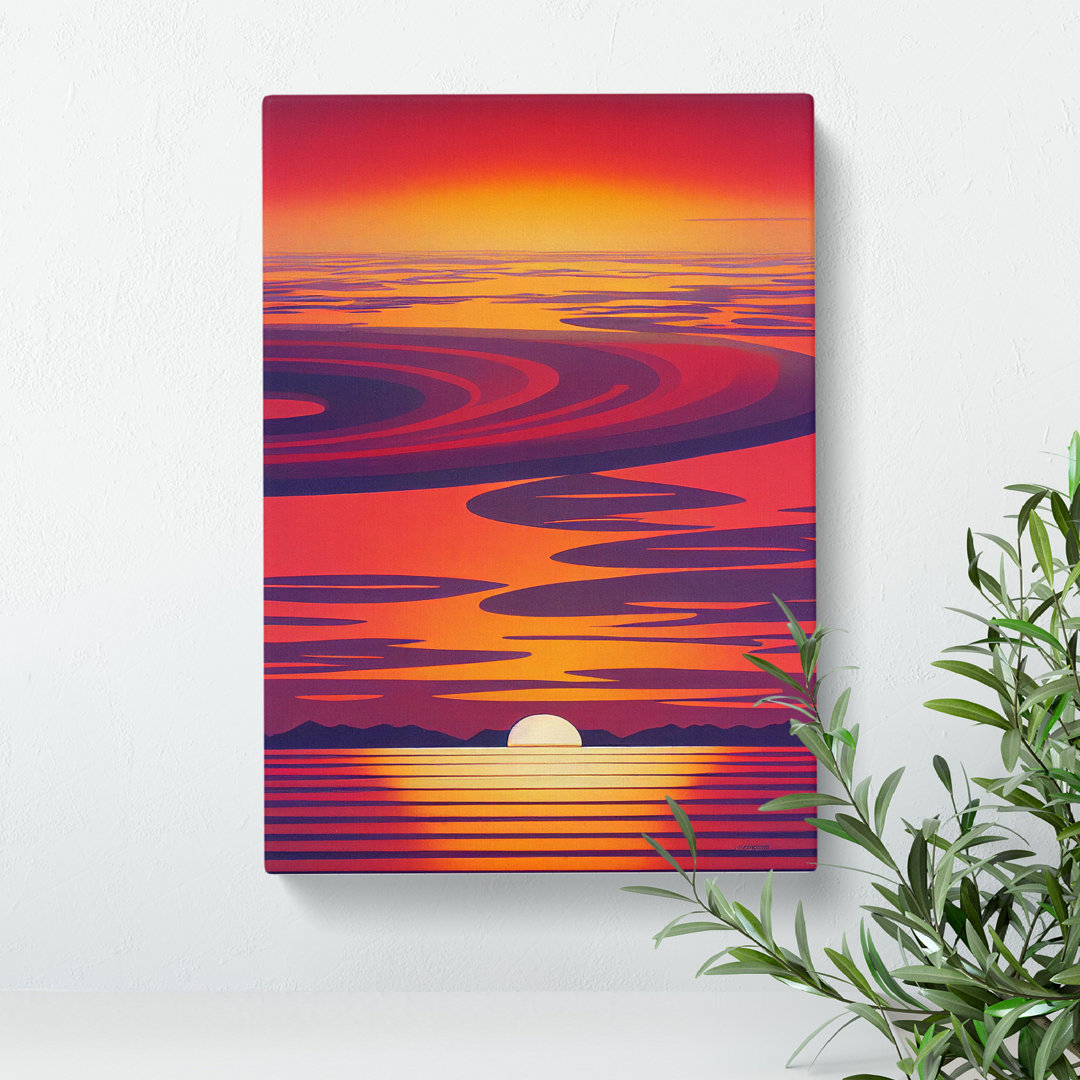 Unreal Sunset View - Wrapped Canvas