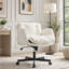 Chaise de bureau pivotante en chenille moderne avec accoudoirs réglables-1907897641