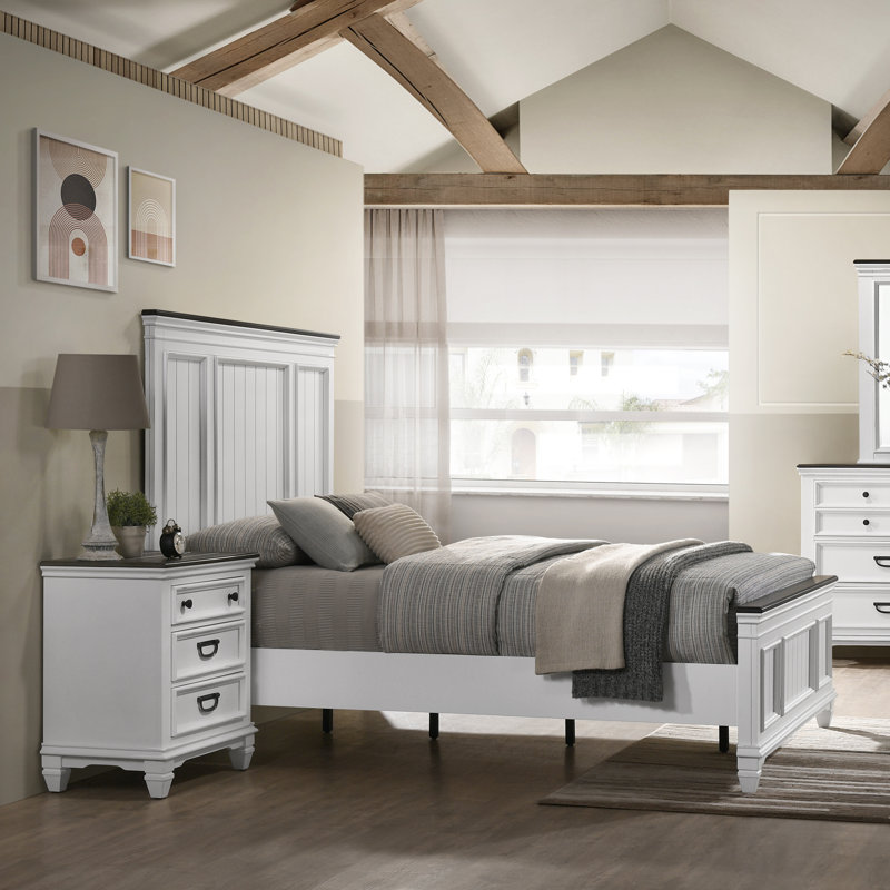 Semaj Piece Bedroom Set, Queen, Weathered White