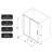 Single Sliding Shower Door 5660" W X 72" H Semiframeless Shower Glass Panel, 1/4" (6Mm) Clear Tempered Glass, Transparent Safety Film For Glass,Aluminium Alloy Matte Black,Reversible Installation