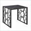 Ensemble de tables basses 3 pièces Modern: plateau en verre à imprimé marbre Base en métal noir, facile à nettoyer pour le salon