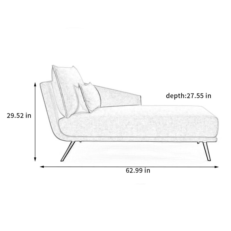 Chaise longue rembourrée Rodnesia