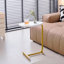 Table d'appoint en forme de C, 2 pièces blanches, table de bout en C, table d'appoint-237068043