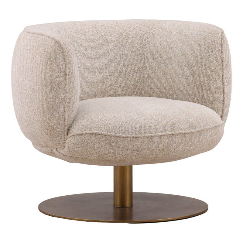 Aisha Swivel Chair Mustard, Oatmeal
