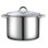 Marmite en acier inoxydable de 16 pte de Cook N Home Basics avec couvercle, marmite pour pâtes, soupe, poignée robuste, grande marmite avec chauffage uniforme, va au four et au lave-vaisselle, batterie de cuisine pour la mise en conserve, ébullition