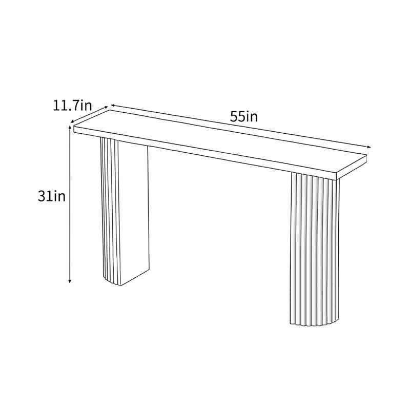 Console simple de style nordique, Brun