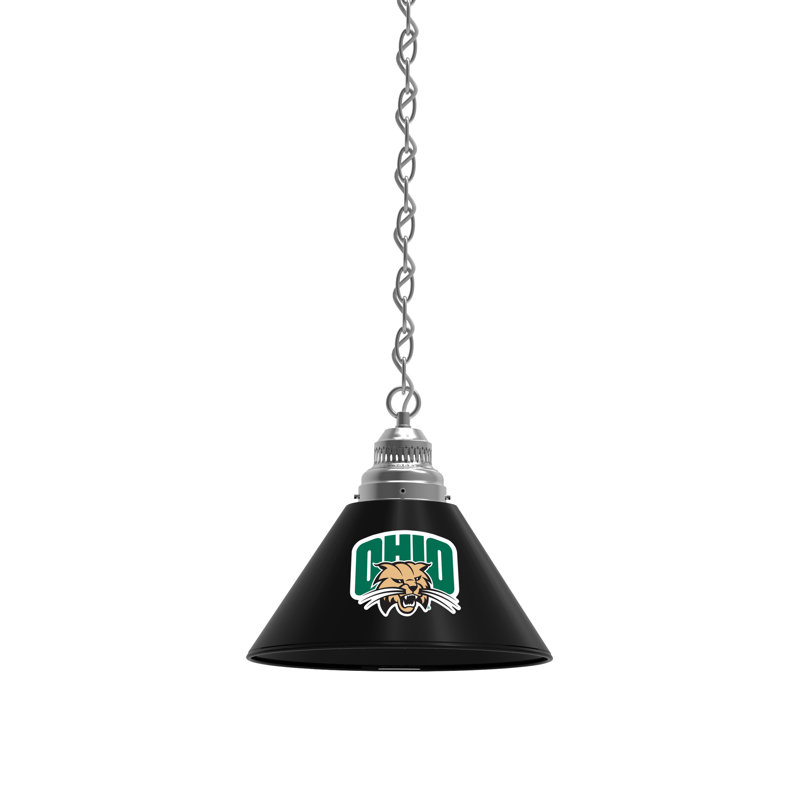 1 - Light Single Pendant, Chrome, Ohio Bobcats