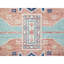 Tapis oriental en laine pure noué à la main de couleur pêche 9 pi x 11 pi 9 po, nœud turc, velours nul, motif village anatolien, noué à la main