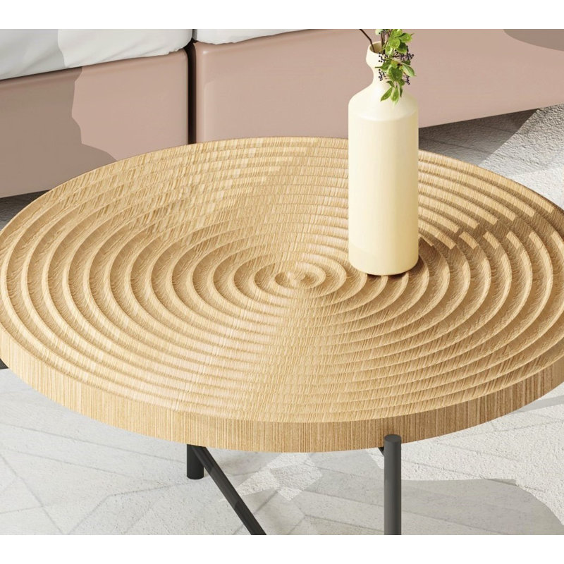 Ensemble de tables gigognes Danbury, Bois de chêne naturel et blanc antique