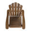 Chaise de jardin en bois brun foncé pliable et confortable pour l'extérieur, fabriquée à partir de