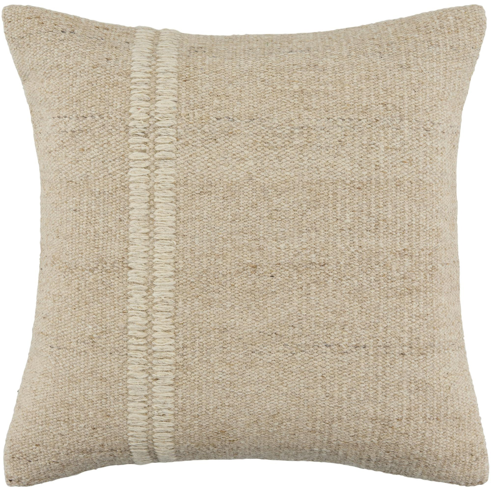 Jundah Accent Pillow, Square 20", Light Beige, Duck Down