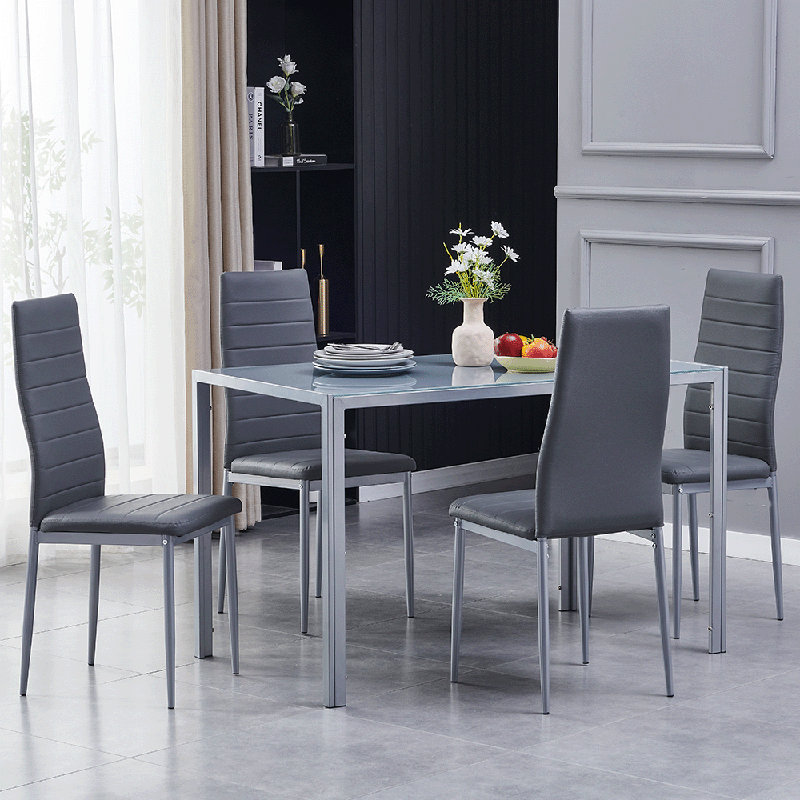 4 - Person Dining Set, Grey, Grey, Grey