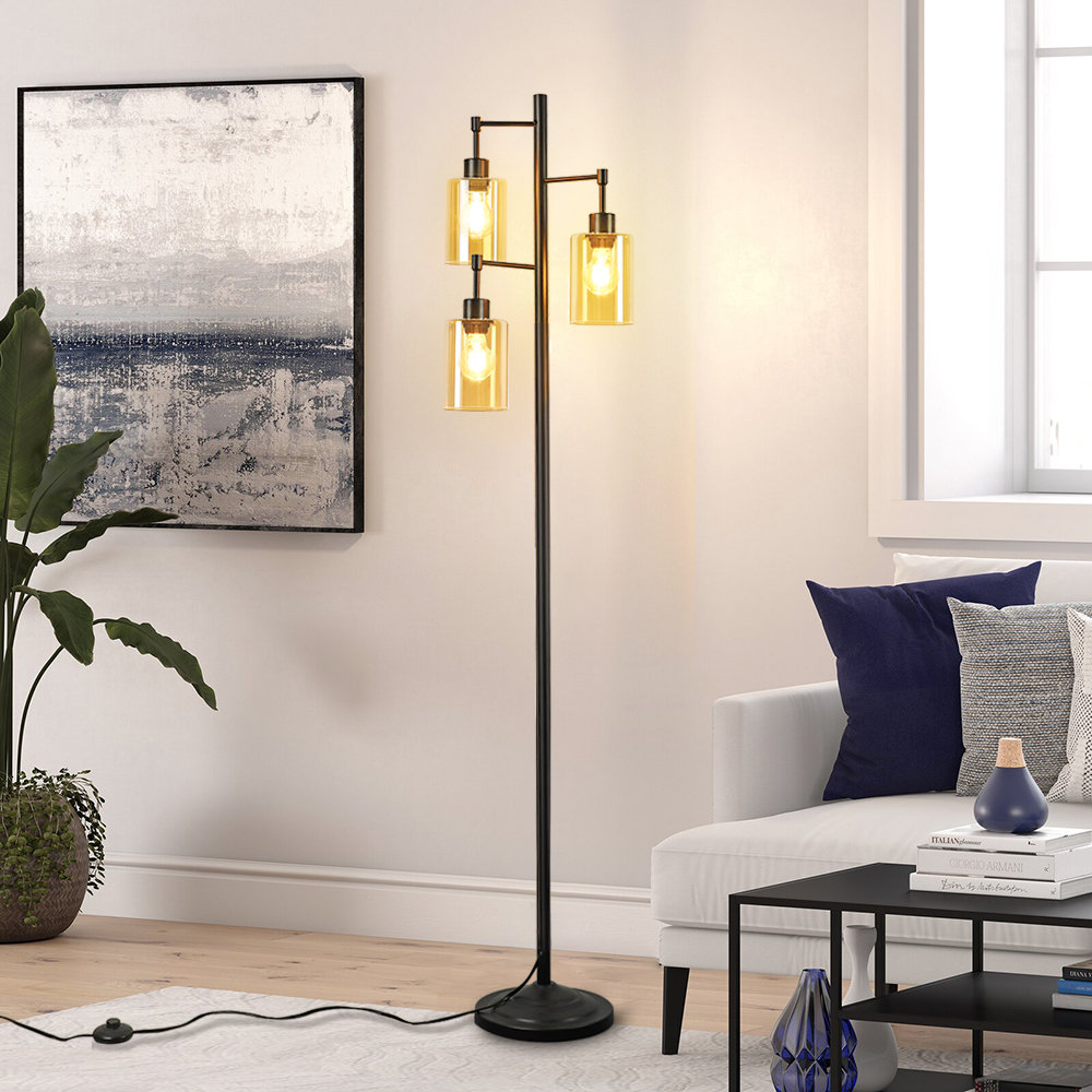 17 Stories Amber 3 Piece Tree Floor Lamp & Reviews | Wayfair