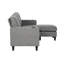 Upholstered L-Shaped 3-Seater Sectional Sofa with Footstool-683723508