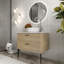 Meuble-lavabo autoportant de 30 po avec comptoir en chêne naturel