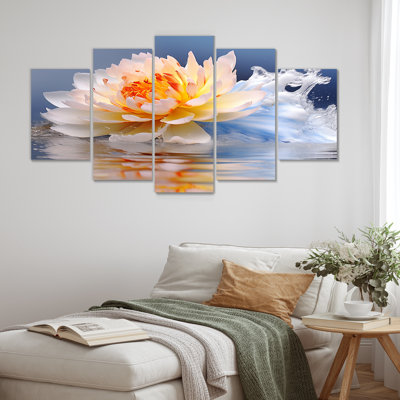 Rusnak - Lotus, art mural 5 pièces