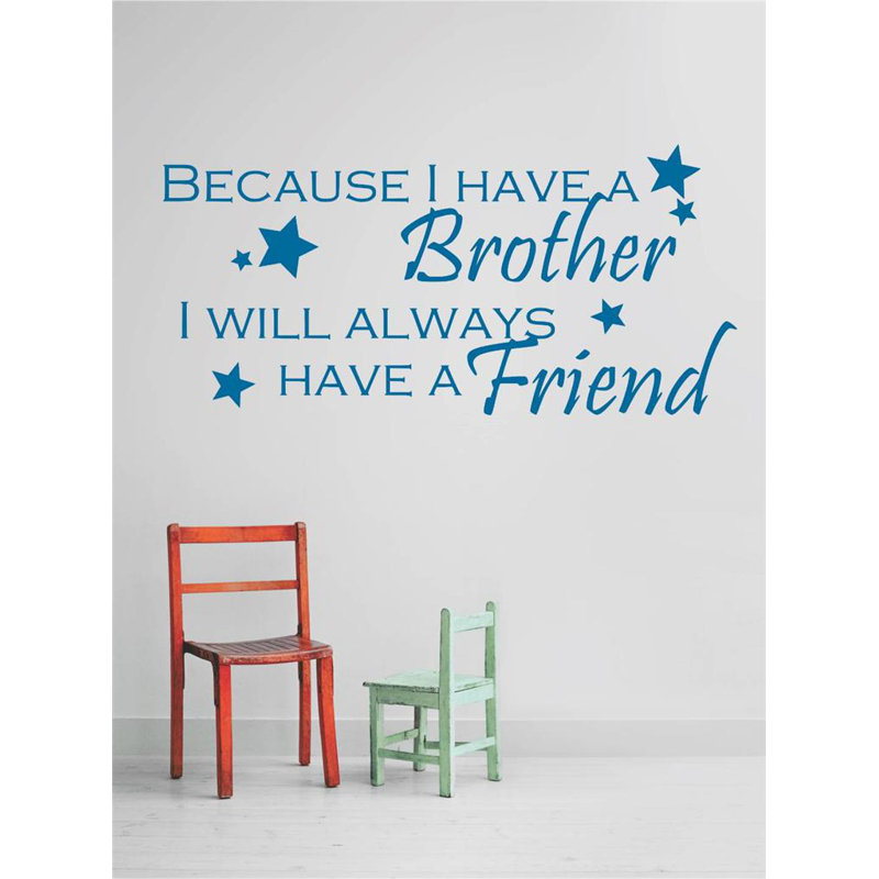 Text & Numbers Wall Decal, 12" H x 30" W x 0.16" D, Blue